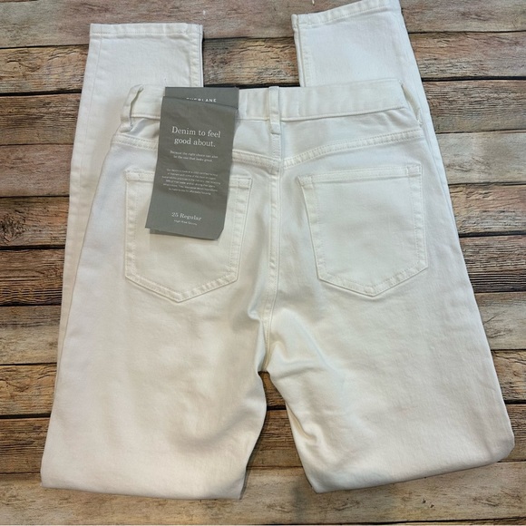 NEW Everlane High-Rise Skinny White Jeans - Size 25 - - Picture 4 of 8